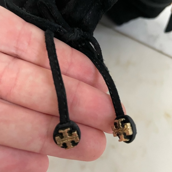 Tory Burch 41621 Black Over The Knee Suede Leather Laila Block Heel Boots size 8 - Picture 13 of 16